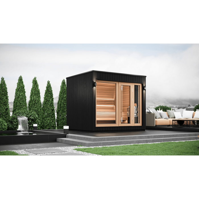 SaunaLife Model G7S Garden Series Outdoor Home Sauna with Bluetooth