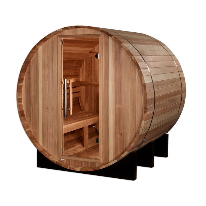 Golden Designs "St. Moritz" 2 Person Barrel Traditional Sauna - Pacific Cedar