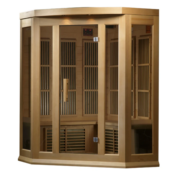 Maxxus Saunas 3-Person Corner Low EMF FAR Infrared Sauna