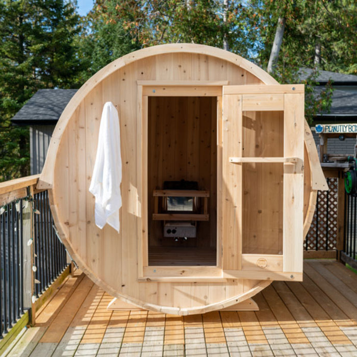 Dundalk Leisurecraft Canadian Timber Harmony 2-4 Person Barrel Sauna