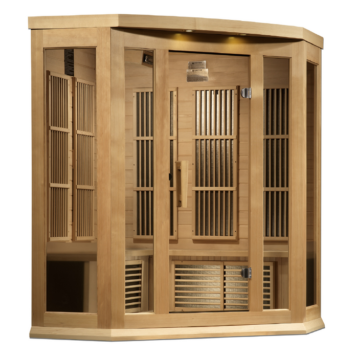 Maxxus Saunas "Chaumont Edition" 3-Person Corner Near Zero EMF FAR Infrared Sauna