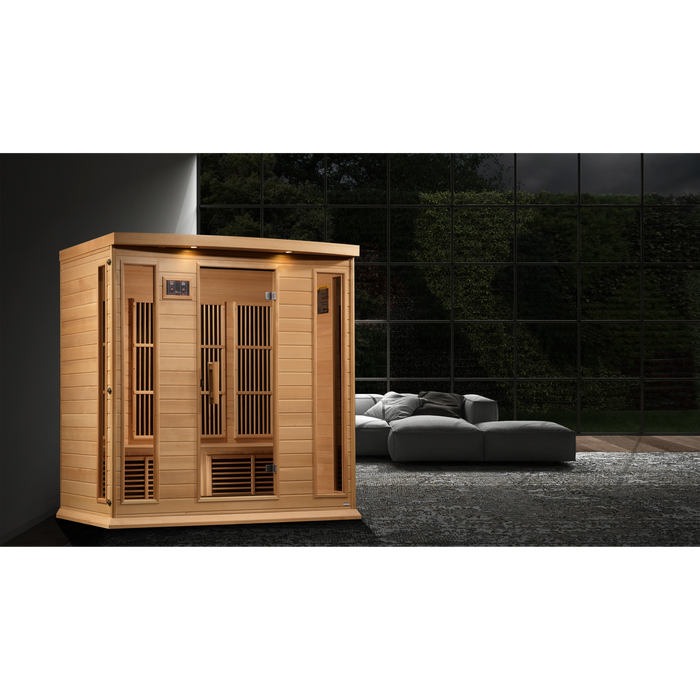 Maxxus Saunas 4 Person Near Zero EMF FAR Infrared Sauna - Canadian Hemlock